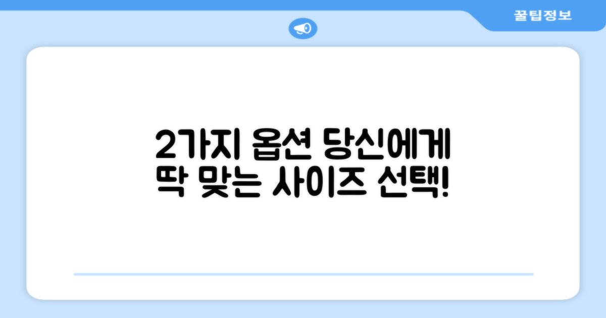2가지 사이즈 옵션