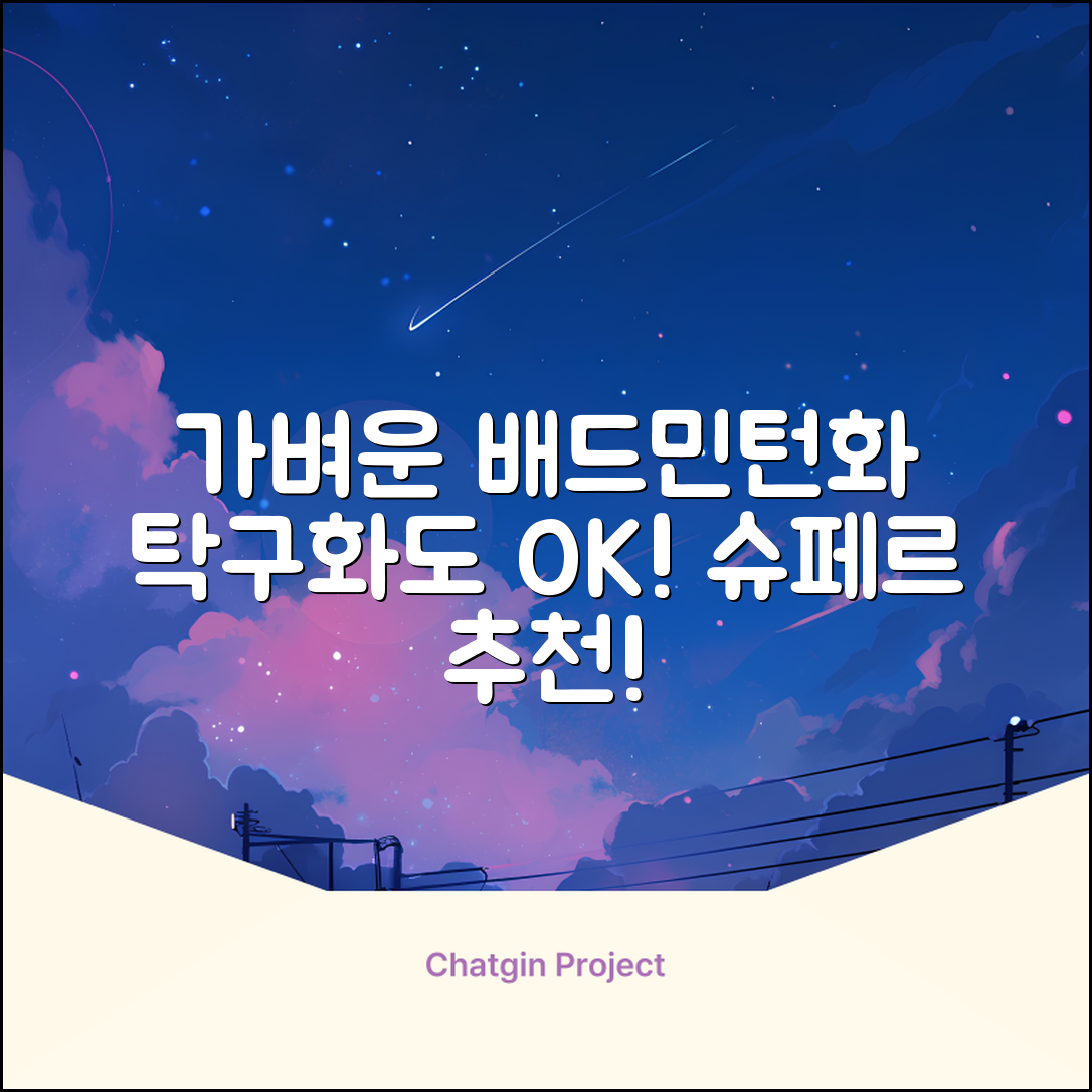 슈페르 가벼운 배드민턴화 인도어화 탁구화 추천 리뷰