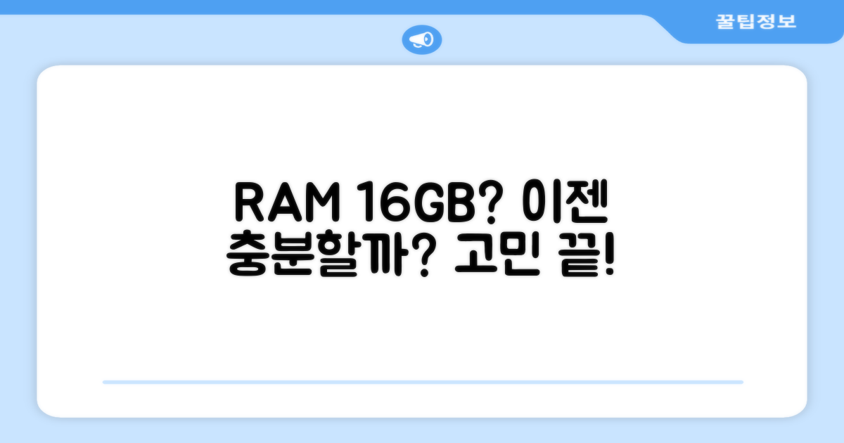 16GB RAM, 충분할까?