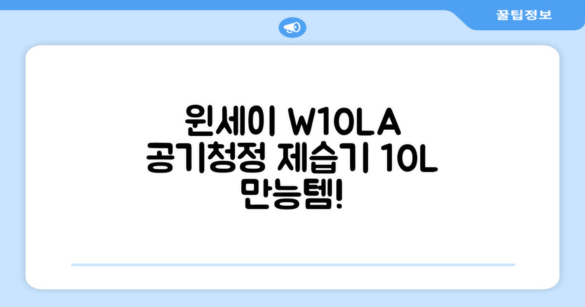 윈세이 인버터 방하나 공기청정 제습기 10L W10LA 추천 리뷰