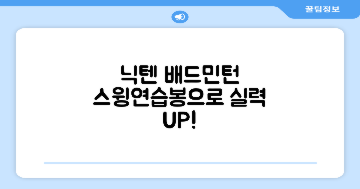 닉텐 배드민턴 스윙연습봉 - 근력강화 및 빈스윙연습, 1개, 스윙연습기 추천 리뷰