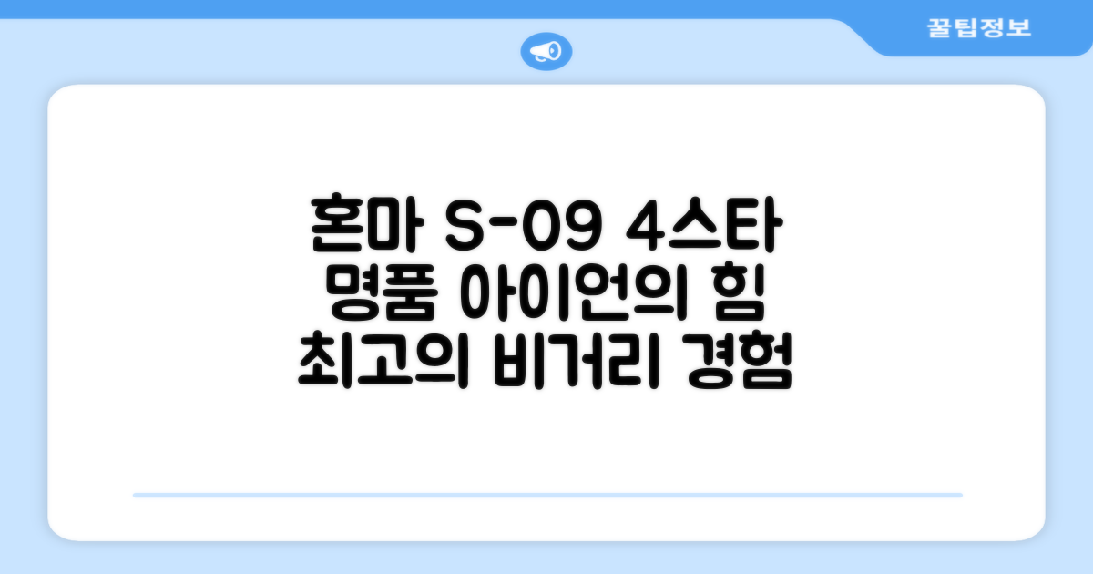 혼마 S-09 4스타, 명품 아이언 경험