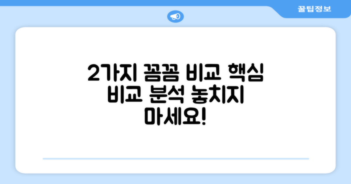 2개 구성, 꼼꼼하게 비교 분석