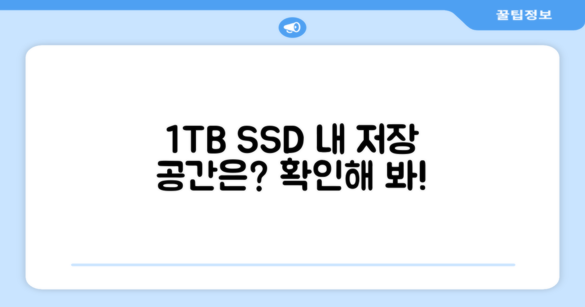 1TB SSD, 당신의 공간은?