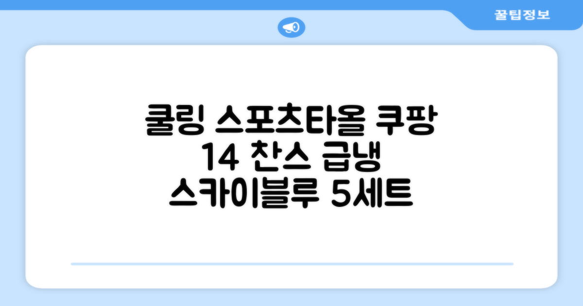 [쿠팡입점 1+4 이벤트] 아이스 쿨링 스포츠타올 건식 급냉 타올, 5세트, 스카이블루 추천 리뷰