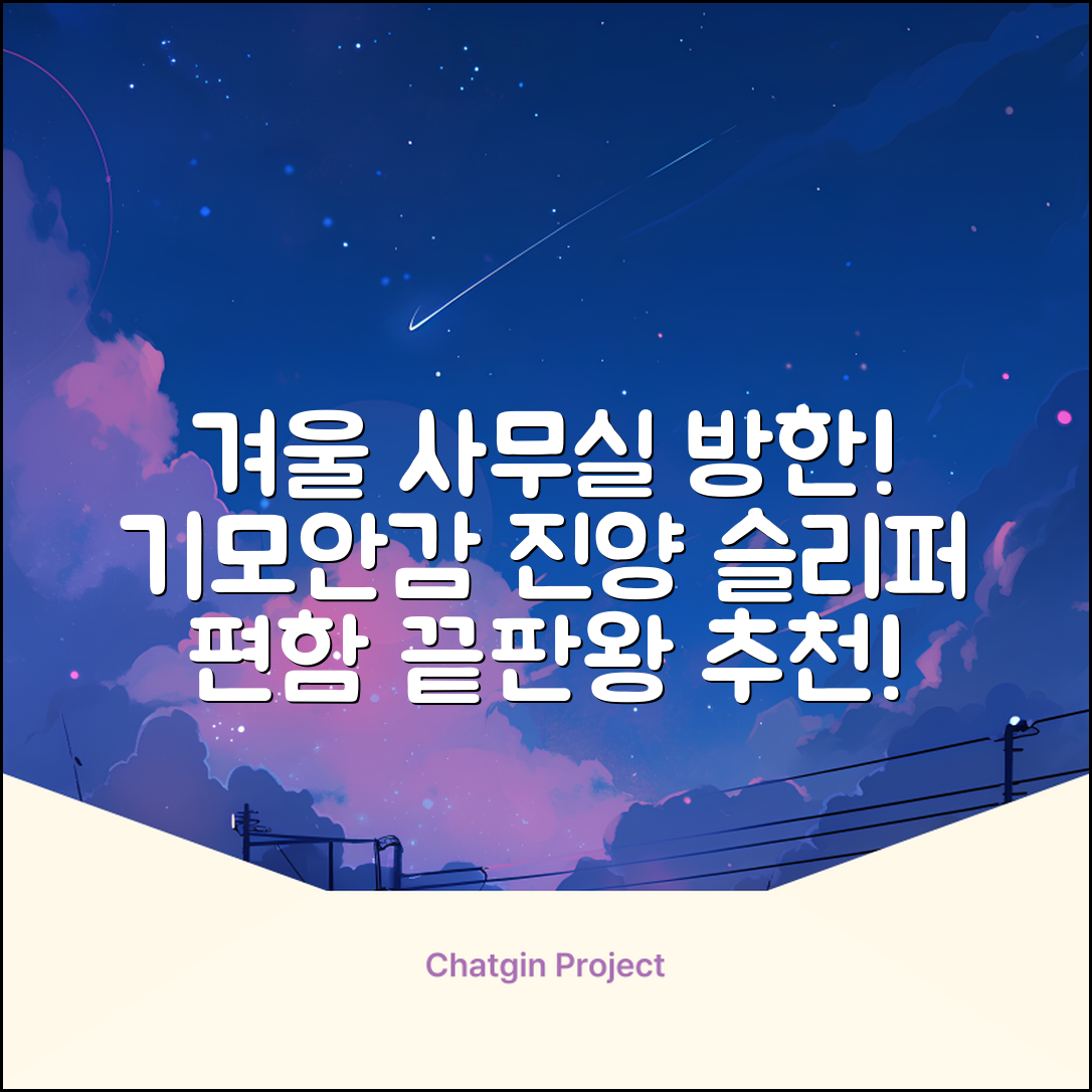 남성용 방한슬리퍼 겨울 사무실 슬리퍼 기모안감 편한신발 진양 추천 리뷰