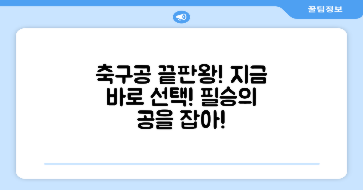 최고의 축구공을 선택하세요!