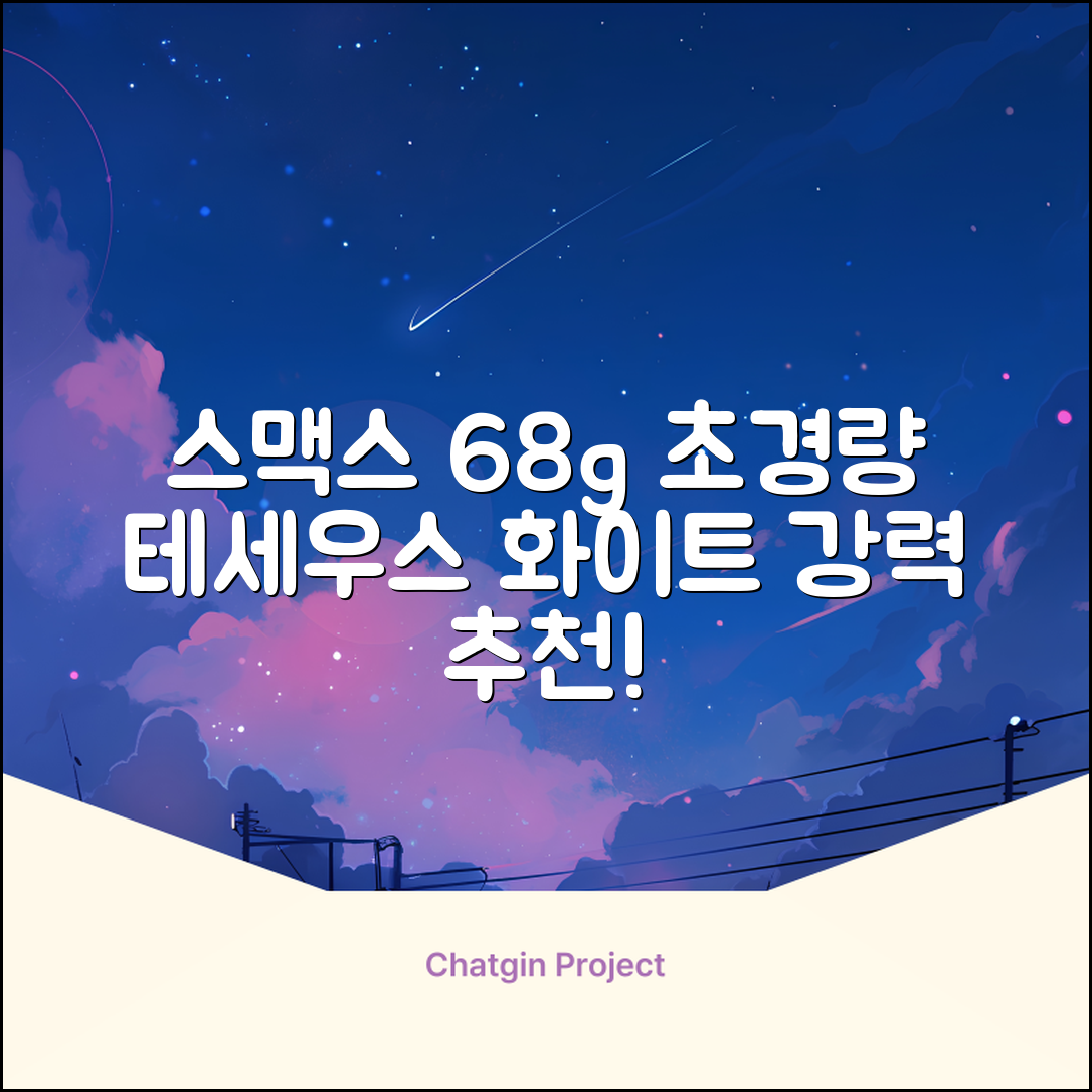 스맥스코리아 풀카본 초경량 배드민턴 라켓 68g, 테세우스 화이트, 1개 추천 리뷰