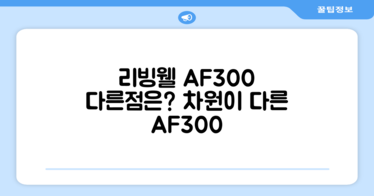 리빙웰 AF300, 무엇이 다른가?
