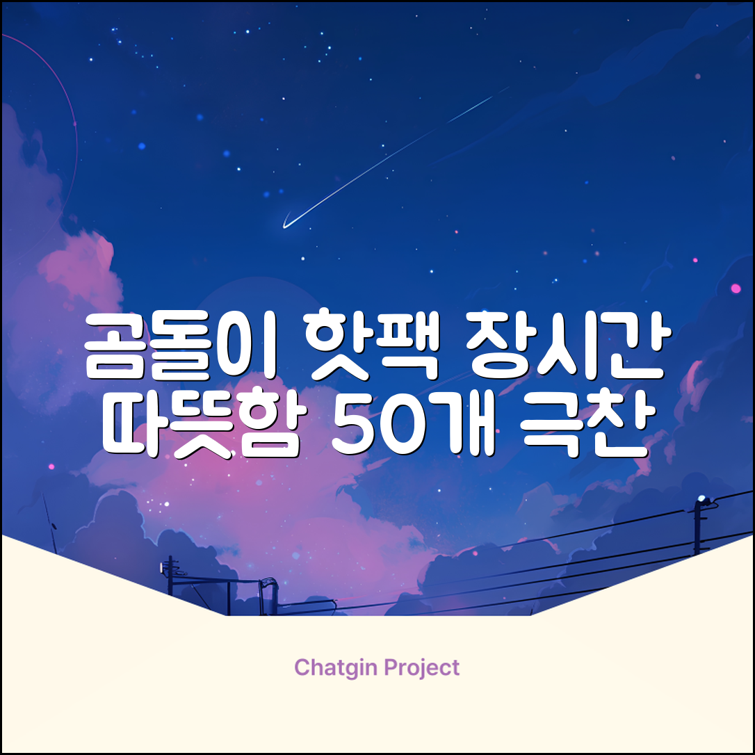 곰도리 하루종일 촥~ 붙이는 핫팩 장시간 고급형, 50개 추천 리뷰