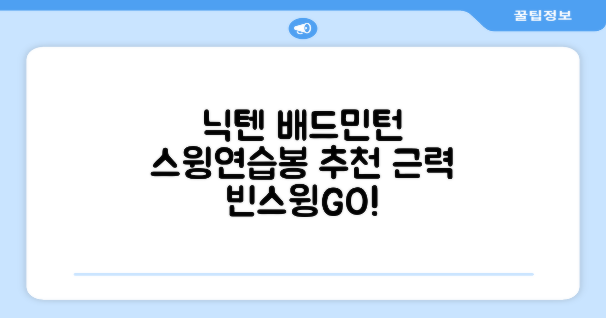 닉텐 배드민턴 스윙연습봉 - 근력강화 및 빈스윙연습, 1개, 스윙연습기 추천 리뷰