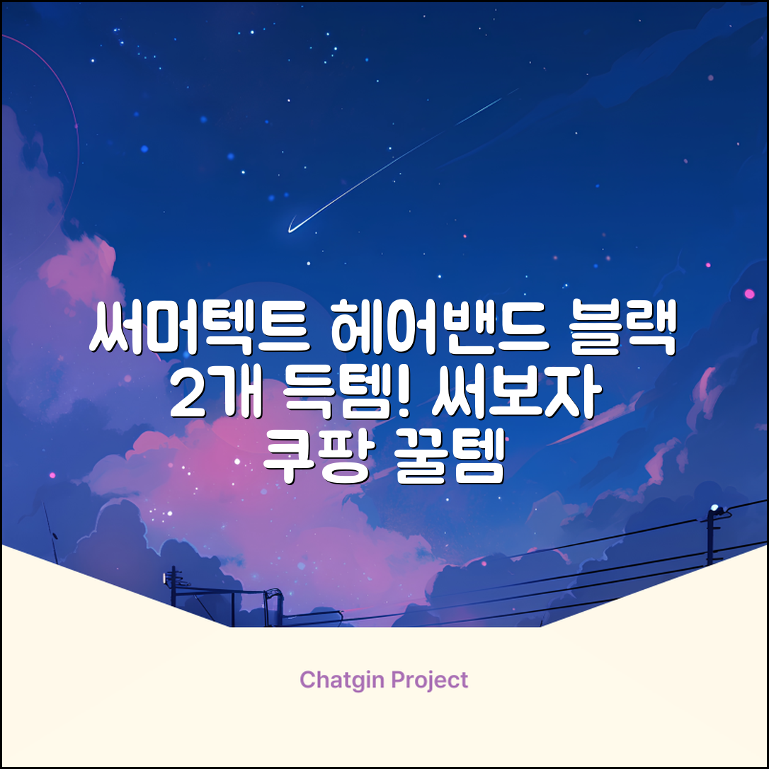 써머텍트 기능성 헤어밴드, 블랙, 2개 추천 리뷰