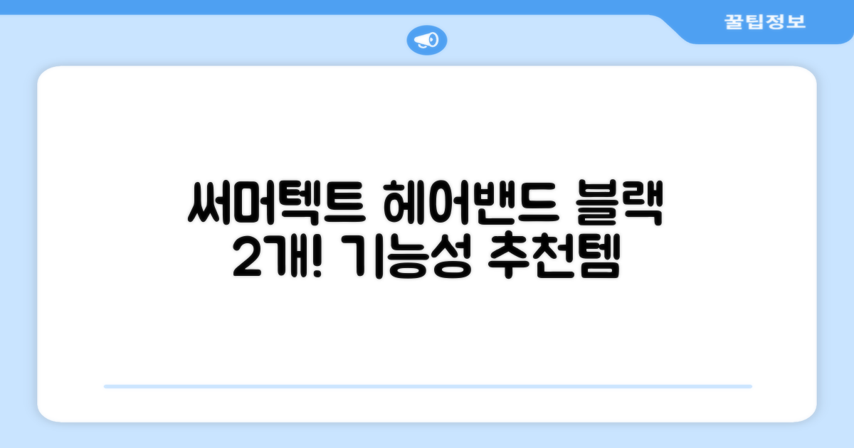 써머텍트 기능성 헤어밴드, 블랙, 2개 추천 리뷰
