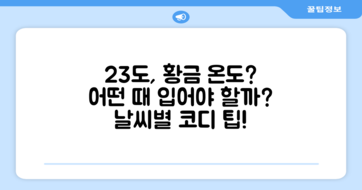 23도, 어느 상황에 적합할까요?