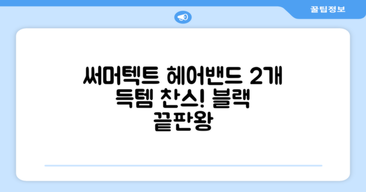 써머텍트 기능성 헤어밴드, 블랙, 2개 추천 리뷰