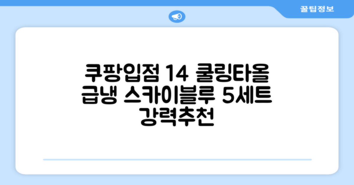 [쿠팡입점 1+4 이벤트] 아이스 쿨링 스포츠타올 건식 급냉 타올, 5세트, 스카이블루 추천 리뷰
