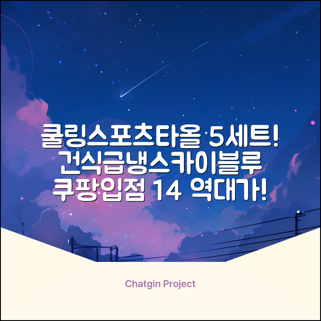 [쿠팡입점 1+4 이벤트] 아이스 쿨링 스포츠타올 건식 급냉 타올, 5세트, 스카이블루 추천 리뷰