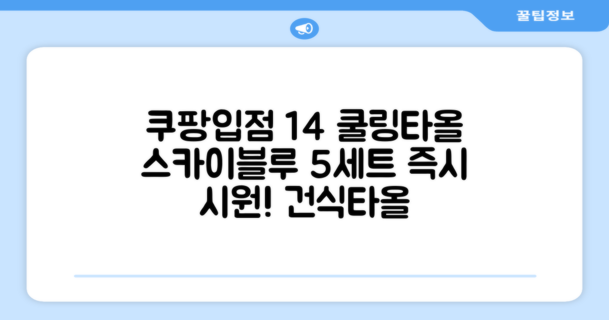[쿠팡입점 1+4 이벤트] 아이스 쿨링 스포츠타올 건식 급냉 타올, 5세트, 스카이블루 추천 리뷰