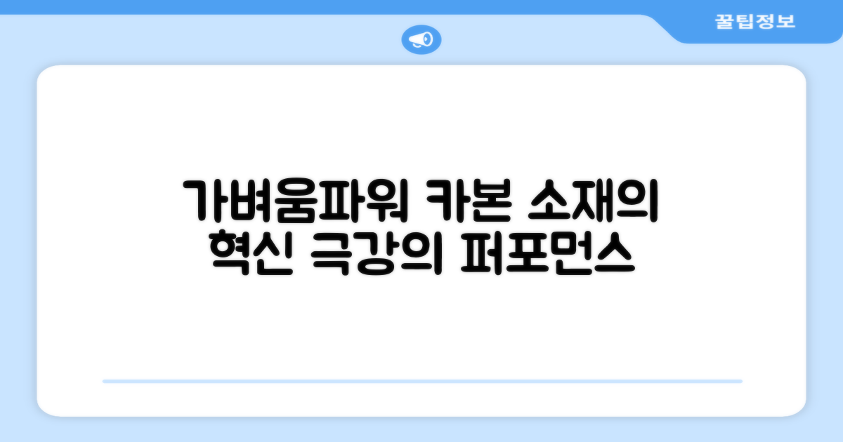 카본 소재, 가벼움과 파워 동시 충족