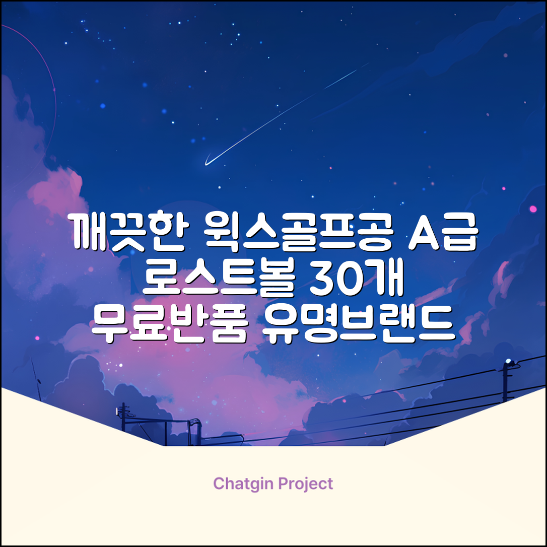 [윅스 진짜 깨끗한 볼] A+급 무료반품 로스트 골프공 로스트볼 유명브랜드, [A+ 브랜드혼합] 화이트, 30개 추천 리뷰
