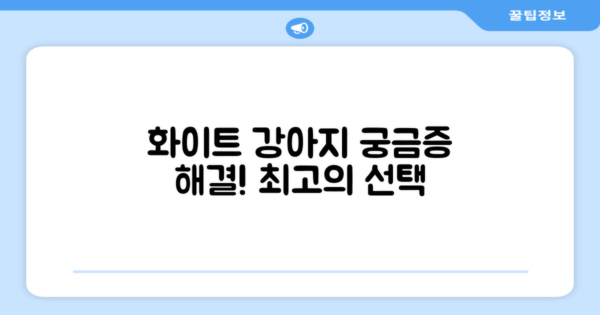 화이트 색상이 강아지에게 좋을까?