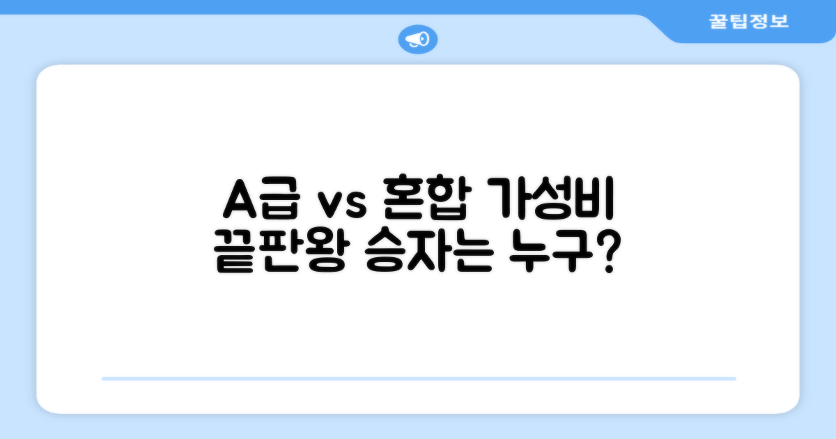 A+급 vs 혼합 브랜드