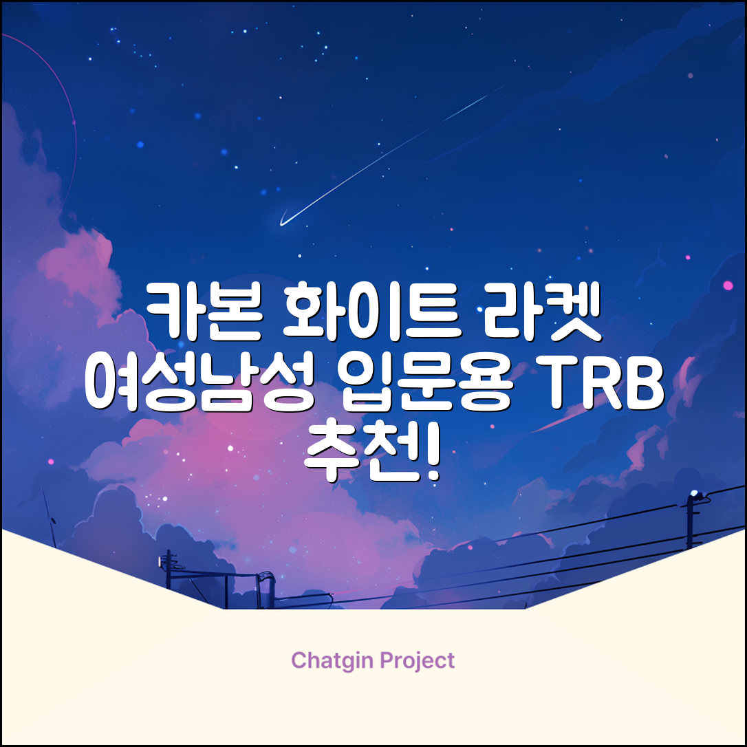 티알비 입문용 테니스라켓 여성 남자, 1개, 카본 화이트 추천 리뷰