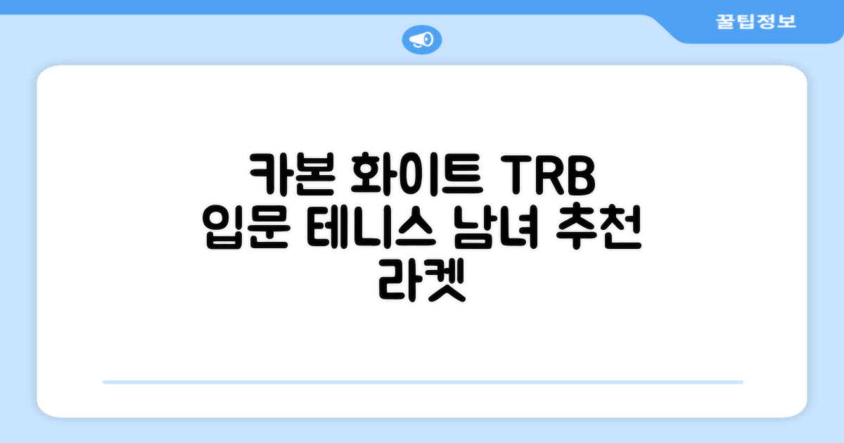 티알비 입문용 테니스라켓 여성 남자, 1개, 카본 화이트 추천 리뷰