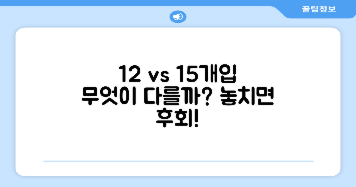 12개입/15개입, 뭐가 다를까?